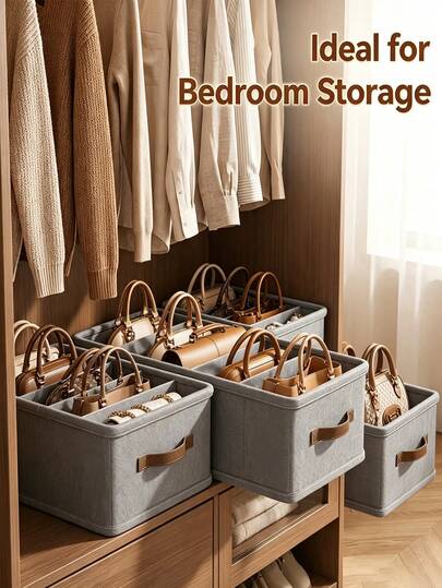 Bag Storage Organizer Divider, Handbag Closet Storage, Suitable For Students, Bedroom, Dorm, Closet Organization, Keep Your Wardrobe Tidy