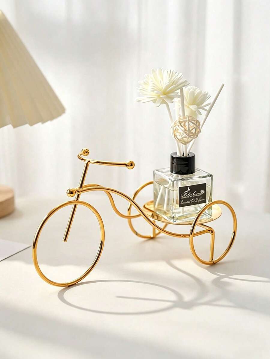 1pc/2pcs Bicycle Ornament - Modern Style Iron Home Decor, Creative Bicycle Small Perfume Bottle Storage Rack, Suitable For Living Room, Office, Bookshelf, Cabinet Display, Also Suitable For Bedroom And Desk Decoration.