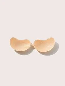 SHEIN Reusable Seamless Sticky Bra Invisible Push Up Bra Strapless Backless Self-Adhesive Breast Lift Pasties Front Closure Gathering Women Intimates - Apricot - View 10