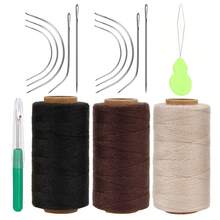 Lusecarl Hair Extension Sewing Kit, 3 Rolls Hair Extension Thread With 10 C/J/I Shaped Curved Hand Sewing Needles, Suitable For Hair Extensions, Hair Piece Sewing, Wig DIY (10+3, 3 Colors), Halloween - View 15