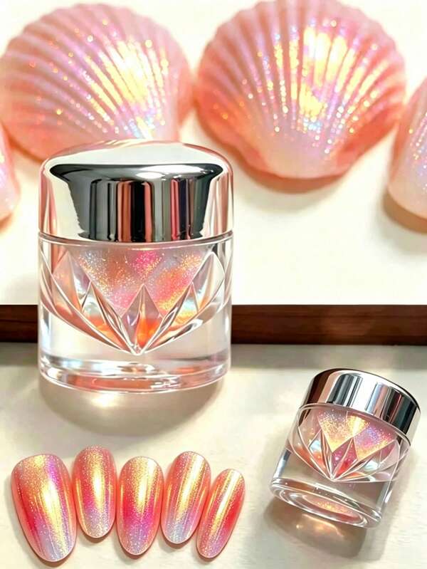 Polvo de uñas Aurora Fine Shining, polvo camaleón, polvo espejo brillante para crear arte de uñas brillante para uso diario y fiestas en salones de uñas franceses