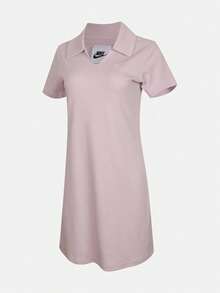 Nike Gaun Polo Rajut Lengan Pendek Wanita AS W NK CHLL IO2719-583 - Baby Pink - View 1