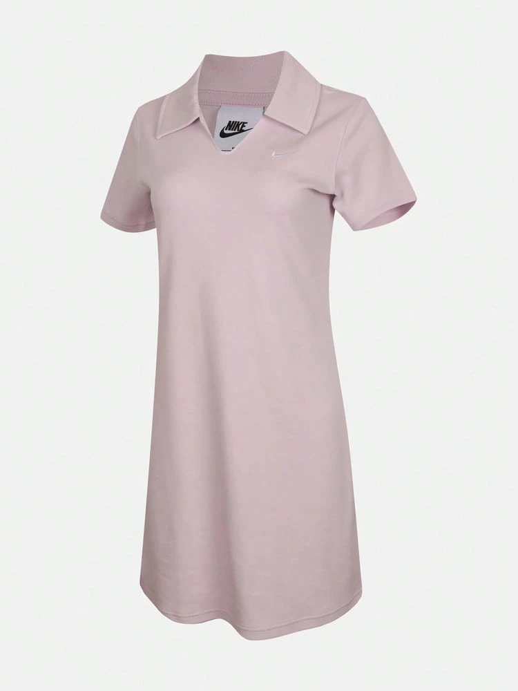 Nike Gaun Polo Rajut Lengan Pendek Wanita AS W NK CHLL IO2719-583 - Baby Pink - View 1