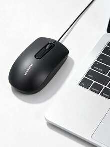 Mouse Komputer USB Berkabel Minimalis Ringan dengan Desain Matte, 1200 DPI, Mouse Ergonomis Plug and Play dengan Roda Gulir Anti-Selip, Mouse Berkabel Portabel untuk Kantor dan Bermain Game, Cocok untuk Laptop dan Komputer Desktop - View 3