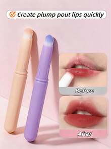GUOXIAONIU Portable Lip Brush With Cap Mini Lipstick Applicator Makeup Brush Suitable For Lip Gloss Lip Balm Concealer Multi-Use Cream - Multicolor - View 10