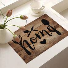 (Hot !!) 1pc Vintage Wooden Board Pattern, 2D Printed Flat Stove Mat, Rubber Non-Slip Heat-Resistant Stove Cover Pad, Suitable For Induction Cooktop, Glass Stove, Multi-Function Scratch-Resistant Mat, Best Choice For Oven, Washing Machine, Dryer, Kitchen Decor. - Multicolor - View 13
