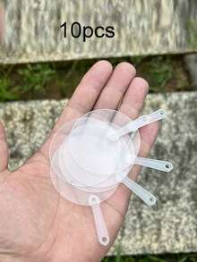 50個 5cm 可愛迷你透明空白扇子，兒童DIY藝術扇，婚禮生日派對小禮品，情侶與朋友禮物，夏季戶外活動度假旅行配件與禮品 - 透明 - 查看 12