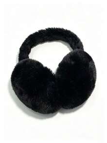 1pc Cute Plush Earmuffs For Women, Winter Warm Faux Rabbit Fur Ear Covers, Korean Style Solid Color Versatile Ear Protectors, Girly Vibe Cold-Proof Ear Warmers, Outdoor Cycling Windproof Anti-Freeze Essential, Soft Skin-Friendly Thickened Plush, Student Daily Autumn/Winter Outfit Ear Protection - Ear Warmers - View 12