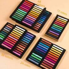 Portable Soft Pastel Art Set, 12/24/48 Colors High-Quality Pastel Sticks, Vibrant & Smooth Hues For Outdoor Sketching And On-The-Go Art Creation - Color Powder Stick Set - View 6