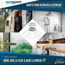 DIYexpert® 20 x ventouses Ø 40 mm avec filetage M4x10mm avec écrous moletés transparent - Fabriqué en Allemagne - moderne - Voir 5