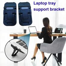 TRTY 2 cái giá đỡ tản nhiệt laptop nhựa gấp gọn trong suốt, kèm chổi vệ sinh bàn phím, giá nâng chiều cao laptop công thái học di động chống trượt, phù hợp cho mọi laptop, bàn phím, máy tính, phụ kiện bàn làm việc văn phòng đa năng - Xem 2