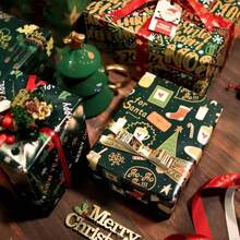 36/72 Sheets Premium Christmas Wrapping Paper (Includes Stickers) - Snowflake, Christmas Tree And Other Holiday Patterns, Suitable For Gift Wrapping And Decoration, Christmas Wrapping Paper - Style E - View 3