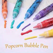 1pc 3D Printed Bubble Pen Popcorn Pen Cotton Pen Bubble Pen Drawing Children DIY Expansion Effect - Multicolor - View 4