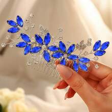1pc Elegant Iron Hair Comb Bridal Wedding Hair Accessory All Seasons - Blue - View 6