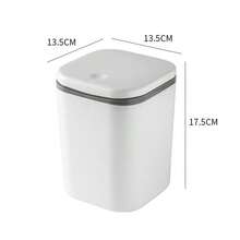 Mini Desktop Trash Can With Rotating Lid, Small Plastic Waste Basket, Odor-Proof Desktop Trash Can, Suitable For Paper Scraps, Fruit Peels, Keeps Desktop Tidy, Suitable For Home, Office, Bedroom, Coffee Table, Living Room, Study, Bathroom - A - View 10