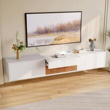 Modern TV Stand, TV Cabinet, TV Console, Low TV Stand. Unique Design - White - View 9