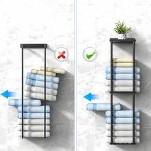Bathroom Wall-Mounted Storage Rack, Space-Saving Wall-Mounted Organizer Unit For Bathroom Accessories, Quickly Organize Toiletries - Multicolor - View 6