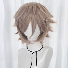 Wig Unisex Medium-Short 12 Inci, Terbuat dari Serat Sintetis Tahan Panas, Cocok untuk Cosplay, Pemakaian Sehari-hari, Foto Pesta, Tersedia dalam Berbagai Warna - MultiWarna - View 17