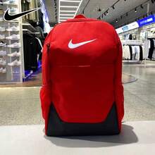 Nike 新款男女同款運動雙肩包戶外旅遊旅行背包學生書包電腦包尺寸約:460*310*180mm - 紅色/黑色 - 查看 9