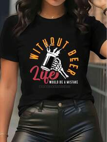Women T-Shirts - 黑色 - 查看 1