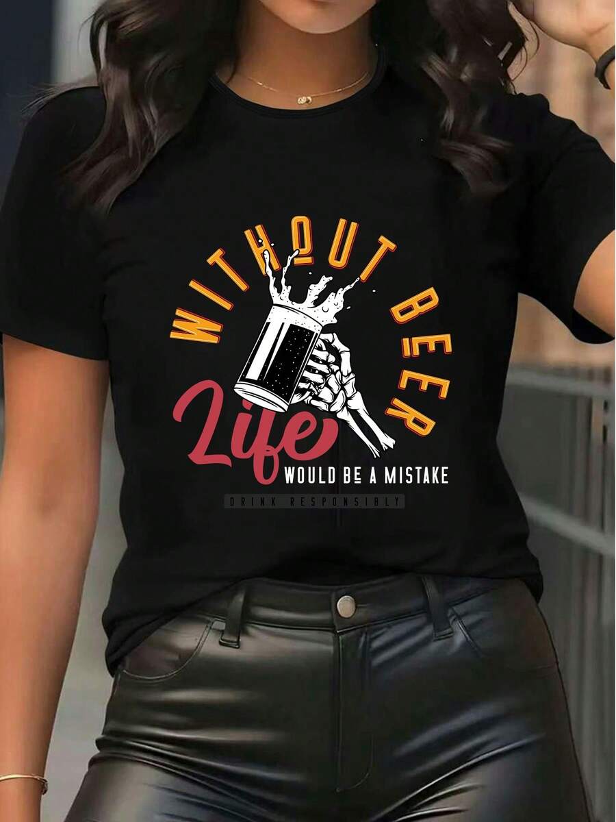 Women T-Shirts - 黑色 - 查看 1