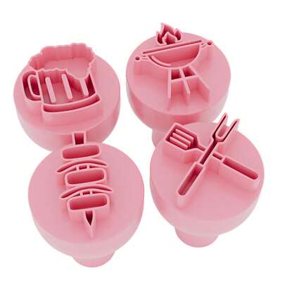 Kit Carimbos para Brigadeiro Docinho Churrasco  com 4 peças