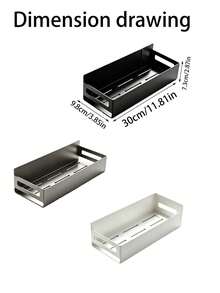 1PC Metal Magnetic Storage Rack, Kitchen Organizer, Wall Mounted No-Drill Shelf, Strong Magnetic Hanging Rack For Refrigerator,Washing Machine,Kitchen & Bathroom,Space Saving Multi-Purpose Storage,Home Organization,Housewarming,Christmas,Holiday Gift - Multicolor - View 5