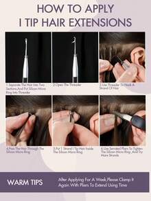 I-Tip Hair Extensions 50pcs Real Human Hair Long Straight Hair Fusion Micro Ring Multi-Color Mermaid Color Heat Resistant Party Hair Pieces Halloween Christmas Music Festival Holiday Gift - SLavender - View 13