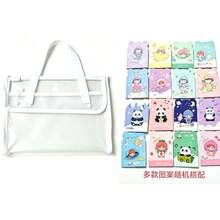 1pc Large Capacity Transparent Waterproof PVC Handbag With Expandable Mesh Storage Pouch - Portable For Office Supplies, School Documents Etc. - Available In Pink, Green, Blue, Yellow, File Organizer Bag | Fashionable Storage Bag | PVC Storage Bag,Back To School,School Supplies - Multicolor - View 28