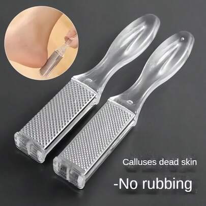 Juego de dos piezas de exfoliante para pies, utilizado para eliminar la piel muerta, manicura y cuidado de los pies. Herramienta de pulido de pies de doble cara, capaz de eliminar callos y queratina de los pies.