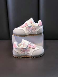 Girls' Colorblock Embroidered Bow Casual Sneakers - Pink - View 7