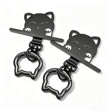 1pc/3pcs 2-In-1 Stainless Steel Phone Lanyard Clip 360° Rotating No-Tangle + Cute Cat Head Spring Ring, Durable Metal Connector, Card, Washer, Phone Accessory Connector, Fixed Hook, Fixed Bracket, Compatible With Crossbody Strap, Wrist Strap And Phone Chain, Universal Phone Accessory - Multicolor - View 22