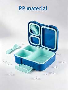 1pc/Children's PP Bento Box/3-Compartment Waterproof Lunch Box, 1110ml Capacity, Suitable For Kitchen Storage/Food Container/Back To School Supplies/Office/Home/Vacation Essentials, Travel Essentials, Summer Meals And Outdoor Dining. - Multicolor - View 4