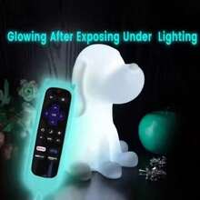 Glow-In-The-Dark Silicone Remote Control Protective Cover, Remote Control Storage Rack, Night Light Remote Control Protective Shell, Suitable For Hisense TV Remote Control/Simple Remote Control/Voice Remote Control, Silicone Protective Cover, Battery Not Included, Storage Box, Room Decoration, Home Decor, Kitchen Essential, Autumn Home Decor, Bedroom Decoration, Kitchen, Home, - Multiple Styles - View 1