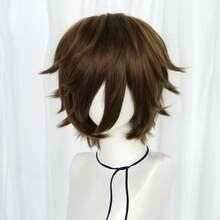 Wig Unisex Medium-Short 12 Inci, Terbuat dari Serat Sintetis Tahan Panas, Cocok untuk Cosplay, Pemakaian Sehari-hari, Foto Pesta, Tersedia dalam Berbagai Warna - MultiWarna - View 47
