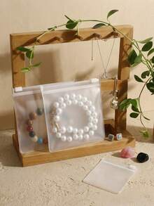 30/10pcs Self-Sealing EVA Storage Bags, Moisture-Proof And Dust-Proof, Excellent Jewelry Storage Bags, Anti-Oxidation And Reusable, Suitable For Storing Earrings, Rings, Necklaces, Bracelets, Bangles, Multiple Sizes Available, Ideal Gift For Women - White - View 5