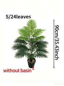 2pcs Artificial Plants, 60-125cm Tall, Including Fake Palm Tree, Tropical Palm Leaves And Tall Trees. Realistic Plastic Monstera Leaves Suitable For Home, Kitchen, Outdoor And Office Indoor Decor. - Multicolor - View 26