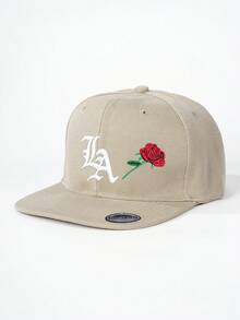 1件刺繡LA Rose平帽簷棒球帽，戶外可調節防曬休閒帽，適合春秋旅行、海灘度假，男士遮陽帽，Y2K風格青年帽 - 棒球帽 - 查看 16