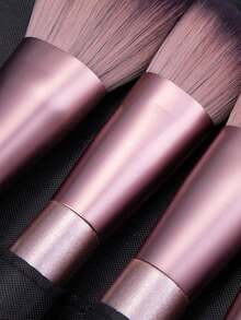 12pcs Small Grape Soft Bristle Makeup Brush Set For Beginners, Full Set Of Foundation, Concealer, Eyeshadow Brushes, Purple - Purple - View 4