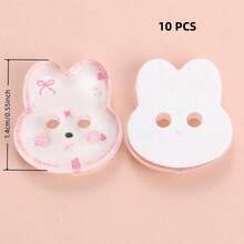 10/16/24/32/40 PCS 1.4cm Cute Jelly Color Cartoon Rabbit Shape Two-Hole All-Season Buttons, Suitable For Clothing Accessories, Dresses, Jackets, Shirts, Knitted Sweaters DIY Accessories, Dolls, Phone Case Decorations - Bunny Shape - View 18