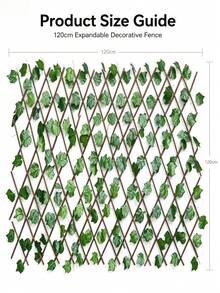 Protection Expandable Artificial Vine Leaf Fence, Foldable Retractable Wooden Trellis Hedge With Ivy Grape Watermelon Yellow Maple Fake Foliage For Courtyard Balcony Fence Wall Shield Decoration - Fence - View 5