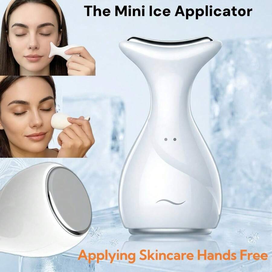 Ice Compress Device, Cold Compress, Applying Skincare Hands Free,Small Ice Hammer, Facial Lifting, Firming, Pore Shrinking, Ice Skin Device