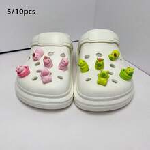 5/10pcs-Shoe Charms Set-Detachable ABS Accessories, 3D Cute Capybara-Glow In The Dark, Solid Color, Suitable For Clogs DIY Sandals-Ideal For Various Holidays And Parties, Perfect Christmas Gift - Solid Color - View 1