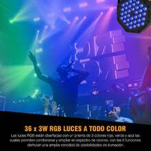 60x3W RGB Full Color LED Stage Light, DMX512 Compatible DJ Light With Voice Control, Lighting For Presentations, Concerts, Parties, Weddings, And Clubs - US A Type Plug(110-127V) - View 8