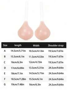 1pc Women's Strapless Backless Lift Bra, Silicone Material, Invisible Straps, Suitable For Wedding Dress - Standard - View 2