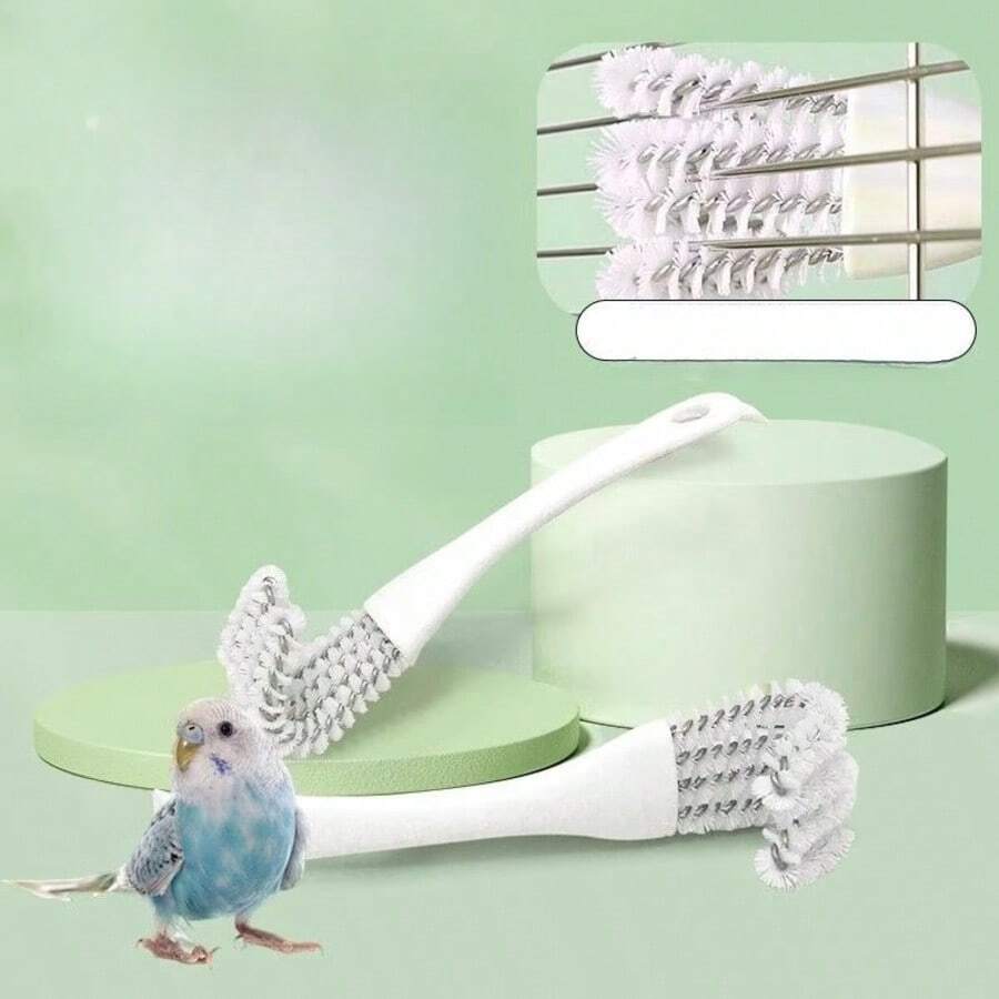 Sikat Pembersih Kandang Burung Gagang Panjang Mudah Dilepas Alat Pembersih Kotoran Burung Sikat Pembersih Celah untuk Celah Kandang Hamster Kelinci Burung Beo Budgies Cockatiel Hadiah Natal - MultiWarna - View 1