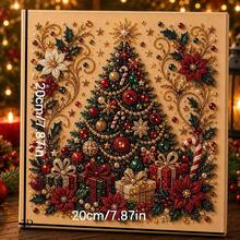 2D Shaped Christmas Diamond Painting Set, Pearl Rhinestone Wall Decor, Christmas Bells, Gingerbread House, Reindeer Socks, Tree Patterns, Canvas Decoration, Suitable For Living Room, Bedroom, Holiday Gift - Sets - View 7