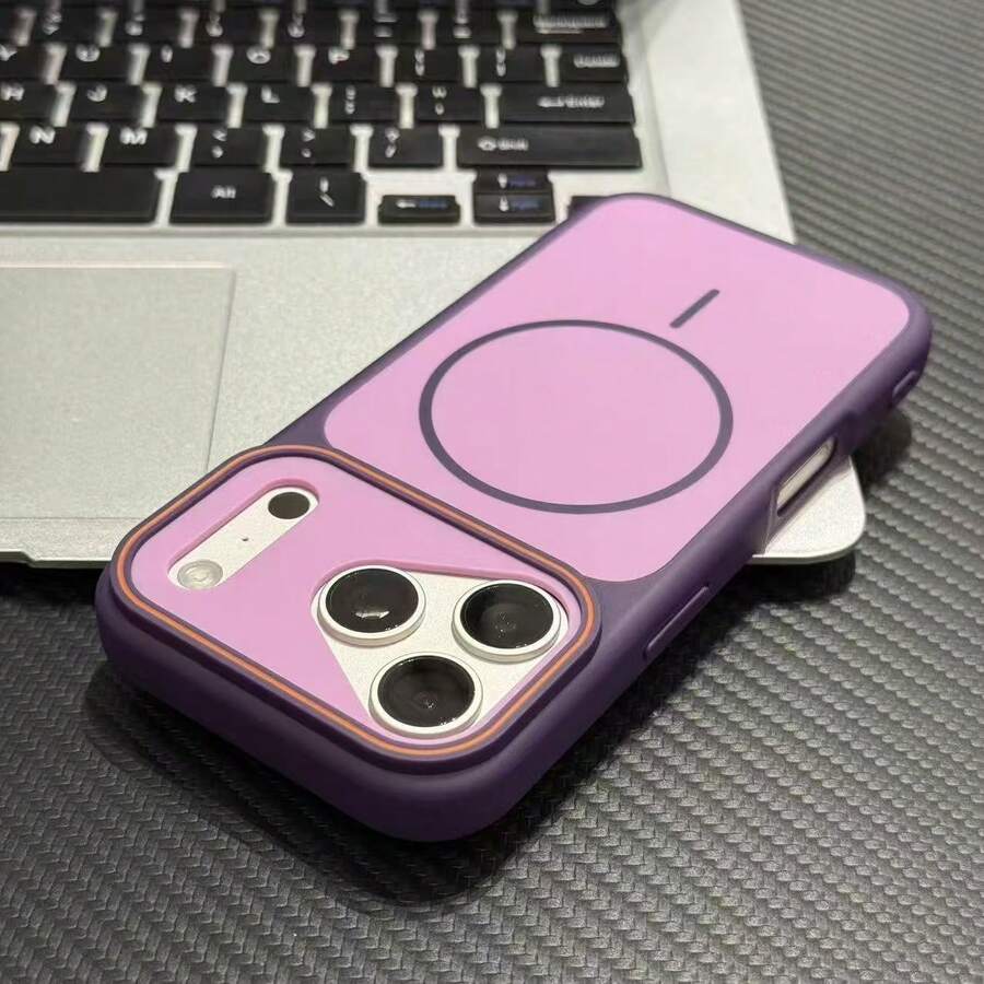 Magnetic Liquid Phone Case Compatible With IPhone 11 12 13 14 14 Pro Max 15 15 Pro Max 16 16 Pro 17 17 Pro 17 Pro Max - Purple - View 1