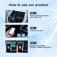 Mini 2-In-1 Wireless CarPlay Android Auto Converter |Wired To Wireless, Plug And Play, Stable Fast Auto Reconnect - M26R - View 6