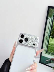 1pc Vintage Sketch Green Floral Leaf Print Full Coverage Anti-Fingerprint 9H Hardness Camera Lens Protector, Compatible With IPhone 18 Pro Max/18 Pro/17 Pro Max/17 Pro, Anti-Oil Anti-Drop Anti-Explosion Bubble-Free Auto-Adsorption Easy Installation Protective Film - Floral - View 9